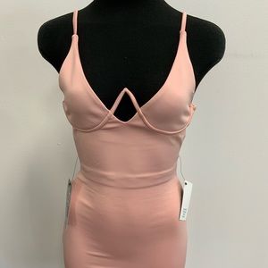 Bodycon mini dress w/ cutout detail & underwire